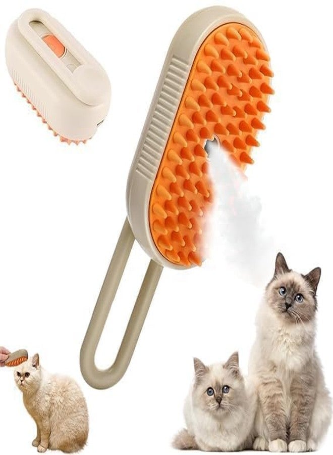 SIMESTICH Cat Steam Brush with Rotatable Handle, 3-in-1 Pet Hair Cleaning & Grooming Brush for Cats, Dogs, & Pets Effective Hair Removal & Grooming Tool - Image 2